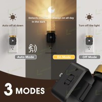 LOHAS LED Acrylique Détecteur de mouvement à intensité variable Veilleuse rotative à 180 ° activée par le mouvement pour la salle de bain Chambre à coucher Alimentation enfichable