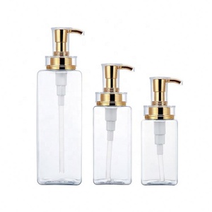 Tùy chỉnh bán buôn rỗng <span class=keywords><strong>300ml</strong></span> 400ml 500ml 600ml nhựa pet chai dầu gội trong suốt chai lotion - Product Image 1