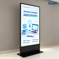 Pantalla LCD para Interiores HRAY de 65 Pulgadas, Larga Duración, Alto Contraste 1300:1, para Exhibición en Librerías, Servicio Personalizado OEM