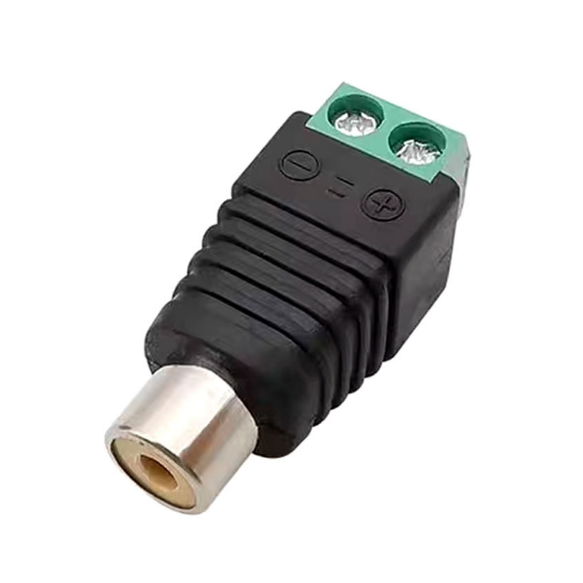 RCA Female Jack to AV Screw Terminal Video Balun Connector