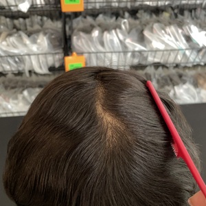 Men Full Lace Base Remy Human Hair <b>Toupee</b> Natural Wave - Product Image 3