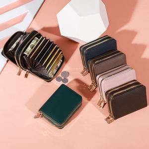 Wholesale Women Zipper Short Style <b>Purse</b> Lychee Pattern Fashion Large Capacity Multi Card Slot Coin With - Product Image 6