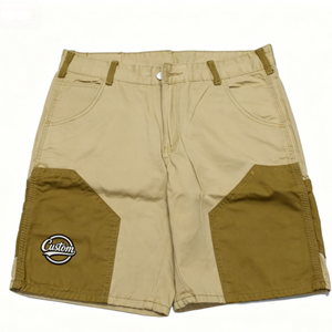 Shorts Bermuda Homme Personnalisés à Blocs de Couleurs, Taille Mi-Haute, Cordon Élastique, Style Décontracté Streetwear avec Logo Avant, Poches, Tissu Toile - Product Image 5