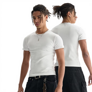 Blank <strong>Compression</strong> Promotional Wholesale <strong>White</strong> t <strong>Shirts</strong> for Men Cotton Custom t <strong>Shirt</strong> Bulk Supplier - Product Image 4