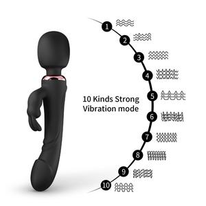 Vibrador de Doble Cabeza Recargable con Triple Estimulación para Punto G y Clítoris, Masajeador Femenino, Juguete Sexual al por Mayor, Personalizable - Product Image 2