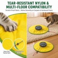 Jouet pour chat électrique à 4 vitesses réglables, bâton rotatif automatique, jeu de cache-cache, divertissement autonome pour chat