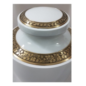 โกศใส่เถ้ากระดูกสีขาวและของที่ระลึกงานแกะสลักด้วยมือขี้เถ้าที่ระลึกสำหรับบริการฝังศพ - Product Image 2