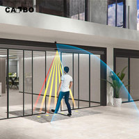 CANBO M-229G Sensor Fotoeléctrico Moderno de Techo y Exterior con Activación por Infrarrojos DC 12V/24V, Sensor de Haz y Luz de Seguridad