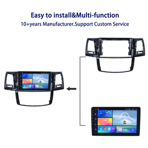 Meihua ชุดกรอบวิทยุติดรถยนต์ขายดี9นิ้วสำหรับ Toyota forytuner HILUX <span class=keywords><strong>vigo</strong></span> 2005-2014 UV ชุดกรอบระบบนำทางรถยนต์สีดำพร้อมสายเคเบิล - Product Image 6