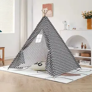 Hot Koop Natuur Canvas Huisdier Teepee Tent Outdoor Kat Thuis Nest Huis Huisdier Hond Tent Teepee