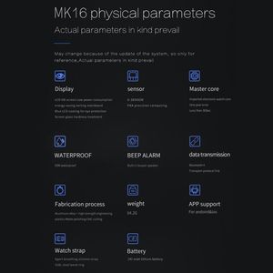Toptan popüler MK16 LCD ekran 50m su geçirmez akıllı saat yürüyüş hareket monitör kablosuz çağrı spor SmartWatch - Product Image 4