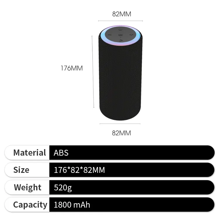 Speaker Bluetooth nirkabel portabel, Speaker Bluetooth nirkabel, promosi, Speaker anti air, USB, dengan Logo