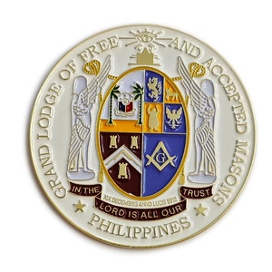Emblema de Gran Logia de 2 pulgadas, insignia de coche de masones gratis y aceptada, emblema de coche Masónico de Filipinas - Product Image 1