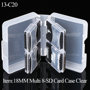 Sunshing rõ ràng SD Thẻ bìa nhựa Micro SD Thẻ trường hợp thẻ nhớ chủ cho 8SD SDXC SDHC TF CF nhỏ gọn Flash Jewel trường hợp - Product Image 3