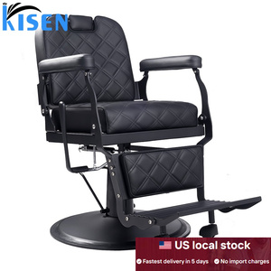 Silla de masaje eléctrica de lujo, moderna, de cuero negro, sin plomería, para salón de belleza, Kisen, envío gratis, gran oferta. - Product Image 4