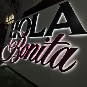 Segnaletica retroilluminata personalizzata in acciaio inox Business Shop 3D lettera segnaletica a <span class=keywords><strong>Led</strong></span> Logo del cartello esterno <span class=keywords><strong>negozio</strong></span> anteriore <span class=keywords><strong>Led</strong></span> canale segno - Product Image 3