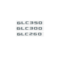 Emblème 3D en ABS chromé/noir pour Mercedes GLC X253 - GLC260/GLC300/GLC350/GLC220d/GLC350e 4MATIC Autocollant de logo de coffre