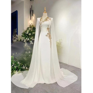 S2071L 2025 nouveau blanc haut de gamme musique étudiant Art examen Vocal Performance femme chanteuse Folk chanson Solo tempérament robe de soirée - Product Image 2