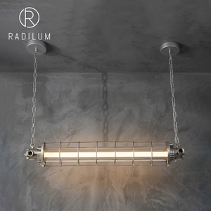 Suspension LED linéaire à hauteur réglable en métal et acrylique, style industriel vintage, <span class=keywords><strong>pour</strong></span> salle à manger, cuisine, café, bar, cage steampunk artistique - Product Image 1
