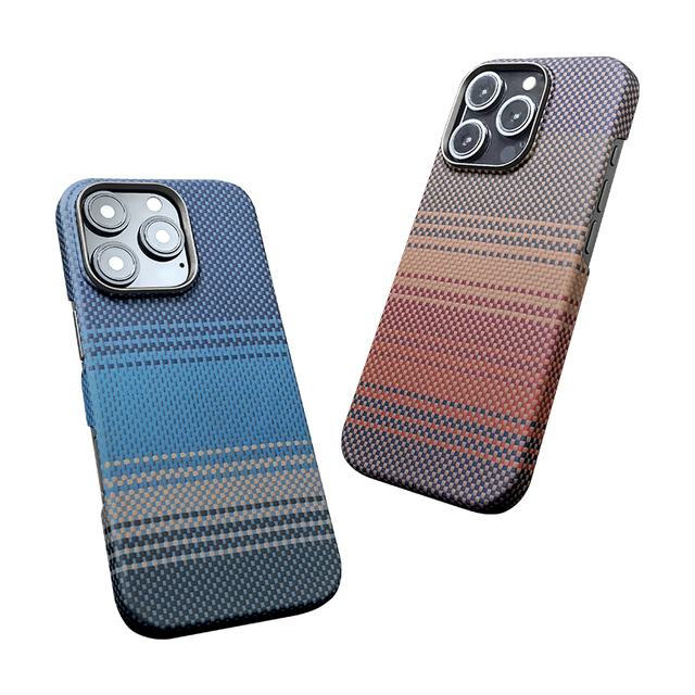 Aramid Fiber Ultra-Thin for Magnetic Shockproof Phone Case for 15/16 Pro Max with Carbon Fiber Texture Luxury Design