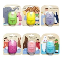 Feuilles de savon jetables simples parfumées pour le voyage, mini-lingettes nettoyantes pour les mains, fournitures de salle de bain