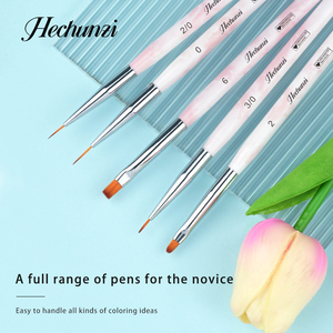 Hechunzi Rose Double Extrémité Peinture <span class=keywords><strong>Stylo</strong></span> Brosse Liner Brosse Ongles Pointillage <span class=keywords><strong>Stylo</strong></span> Nail Art Astuce Outil Ensemble Français Nail Brush <span class=keywords><strong>Manucure</strong></span> <span class=keywords><strong>Kit</strong></span> - Product Image 6