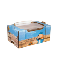 Boîte d'emballage pour fruits et légumes en carton ondulé kraft recyclable, fermeture magnétique, logo personnalisé, boîtes flexographiques numériques
