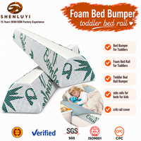 Lot de 2 pare-chocs de lit pour bébés, barrière de lit en mousse pour enfants, pour lits jumeaux, doubles, queen et king size