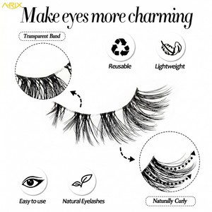 A-RIX Handmade Anime Strip <b>Lashes</b> Soft Bionic Silk Black Wispy Manga Eyelashes Natural Spiky Cross <b>Lash</b> <b>Extension</b> Wholesale Bulk - Product Image 6