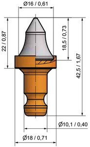 Dents de micro-tranchage <span class=keywords><strong>BM92</strong></span> pour trancheuse, forets de mine pour machine de fraisage de route - Product Image 2