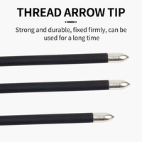 STARCN Archery Flèches en carbone mixte 6 mm à pointes fixes, ailettes en caoutchouc et nocks à broche pour le tir sur cible, la chasse et le tir sportif