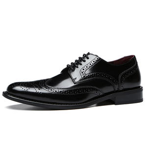 Chaussures habillées de style britannique pour hommes, en cuir véritable, à enfiler, pour le bureau, les affaires, les mariages, toutes occasions, de haute qualité - Product Image 5