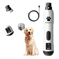 Lime à ongles électrique rechargeable portable en plastique pour animaux de compagnie, écologique, avec affichage numérique et réglage rapide pour toilettage et nettoyage