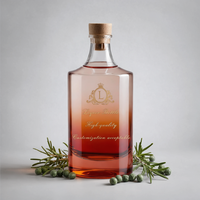 Luxe 500ml cilinderfles van superflintglas met kurkstop, glazen stop, heldere zware bodem, geschikt voor sterke drank, whisky, brandewijn, decanter, bulkverpakking