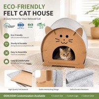 Lit pour animaux de compagnie en feutre écologique, confortable, pliable, imperméable, protecteur, pour chats, chiens, petits animaux, housse amovible, durable, pour l'intérieur