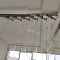 Rideau de bande en pvc transparent, 1 pièce, bande de porte en plastique, bon marché