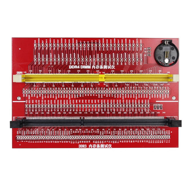 2 in 1 Diagnostic Analyzer Motherboard Memory Slot UDIMM/RDIMM Memory Slot DDR4 DDR3 Test Card for Laptop Notebook LED Tester