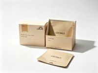 Boîte à café en papier certifiée, perforée, personnalisée, gaufrée, biodégradable, résistante à la graisse, avec fermeture à rabat pour café filtre
