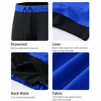 Shorts de course 2-en-1 pour hommes, séchage rapide, respirant, en maille, avec doublure intégrée, poche arrière pour téléphone, short de sport