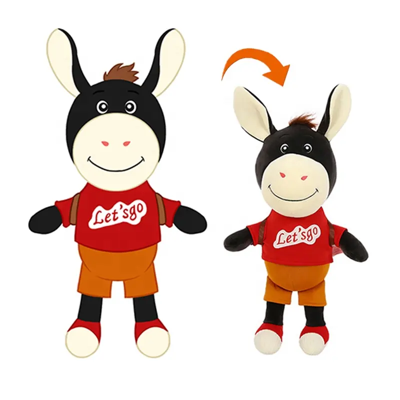 2022 NEW Amazon hot sale Baby Stuffed Private Label Custom Design Plush Manufacturer Donkey Plush Doll Soft Toys