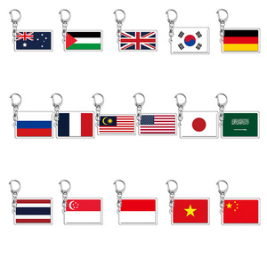 Pendentif décoratif en gros, drapeau de supporter de football, souvenir de <span class=keywords><strong>voyage</strong></span> patriotique, porte-clés en acrylique, petit cadeau - Product Image 1