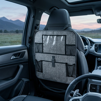 Organisateur de rangement latéral de siège de voiture de luxe, sac de rangement multifonctionnel en polyester imperméable anti-coup de pied