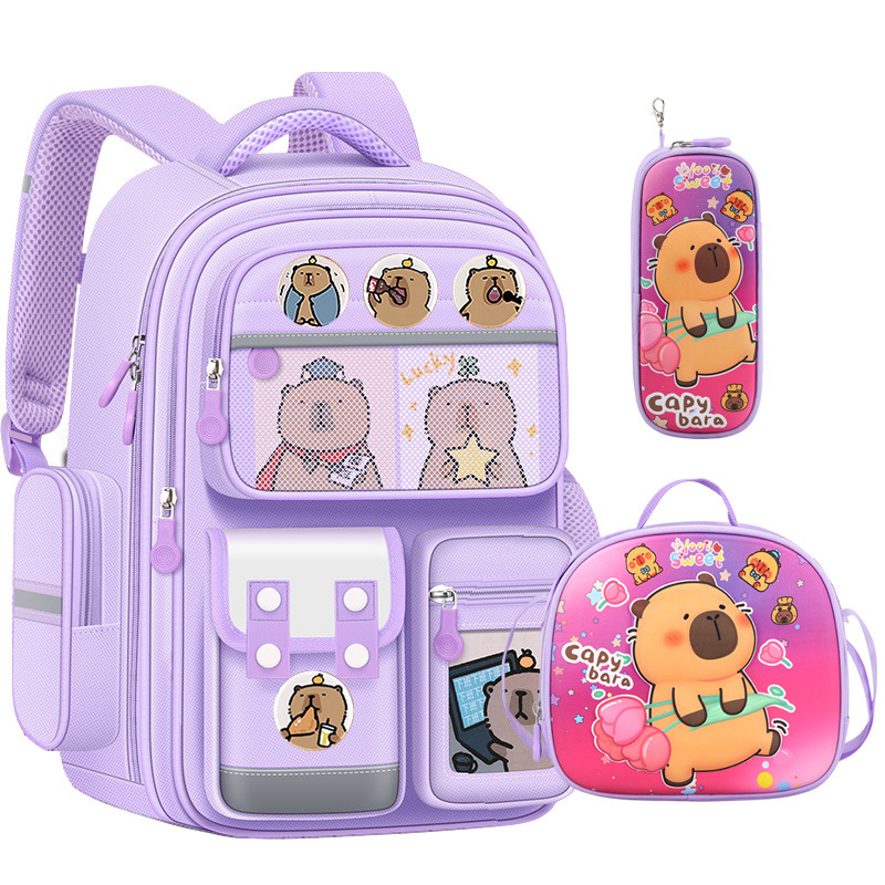 Conjunto morado de tres piezas.