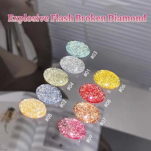 Autumn Winter <b>Nails</b> Flash Reflective Red White Pink Blue Broken Diamond <b>Gel</b> <b>Nail</b> Polish 2026 Long-lasting <b>Nail</b> Art - Product Image 5