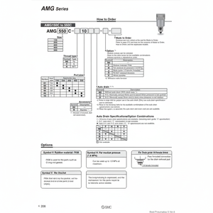 เครื่องกรองอากาศแบบนิวเมติก SMC AMG150C-N02BC เครื่องแยกน้ำ - Product Image 1