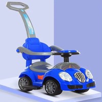 Voiture à pousser pour enfant 3-en-1 en plastique Best Choice Products avec sons et klaxon, rouge