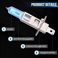 Bombilla Halógena H1 24V 100W Súper Blanca, de Vidrio de Cuarzo, para Faros Delanteros de Camiones, Luz Alta para Autos, Apta para la Mayoría de Autos, SUVs y Camionetas