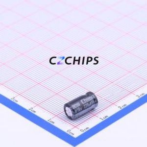 ตัวเก็บประจุแบบอิเล็กโทรไลต์อะลูมิเนียมแบบ Through-Hole รุ่น GF1C221ME110A00CV0 ขนาด D6.3xL11 มม. 220uF 20% 16V ขา 2.5 มม. - Product Image 1