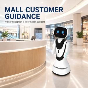 Robot <span class=keywords><strong>de</strong></span> Recepción Compacto con IA, Pantalla Táctil <span class=keywords><strong>de</strong></span> 13.3 Pulgadas, Navegación LiDAR e Interacción por Voz para Hoteles, Restaurantes, Centros Comerciales y Bancos - Product Image 4