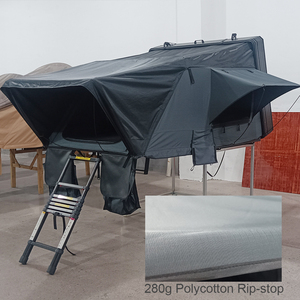 Tenda da Tetto Rigida in Alluminio a Doppio Strato in Poliestere per Auto SUV Camion Campeggio 2-3 Persone Quattro Stagioni Automatica - Product Image 2
